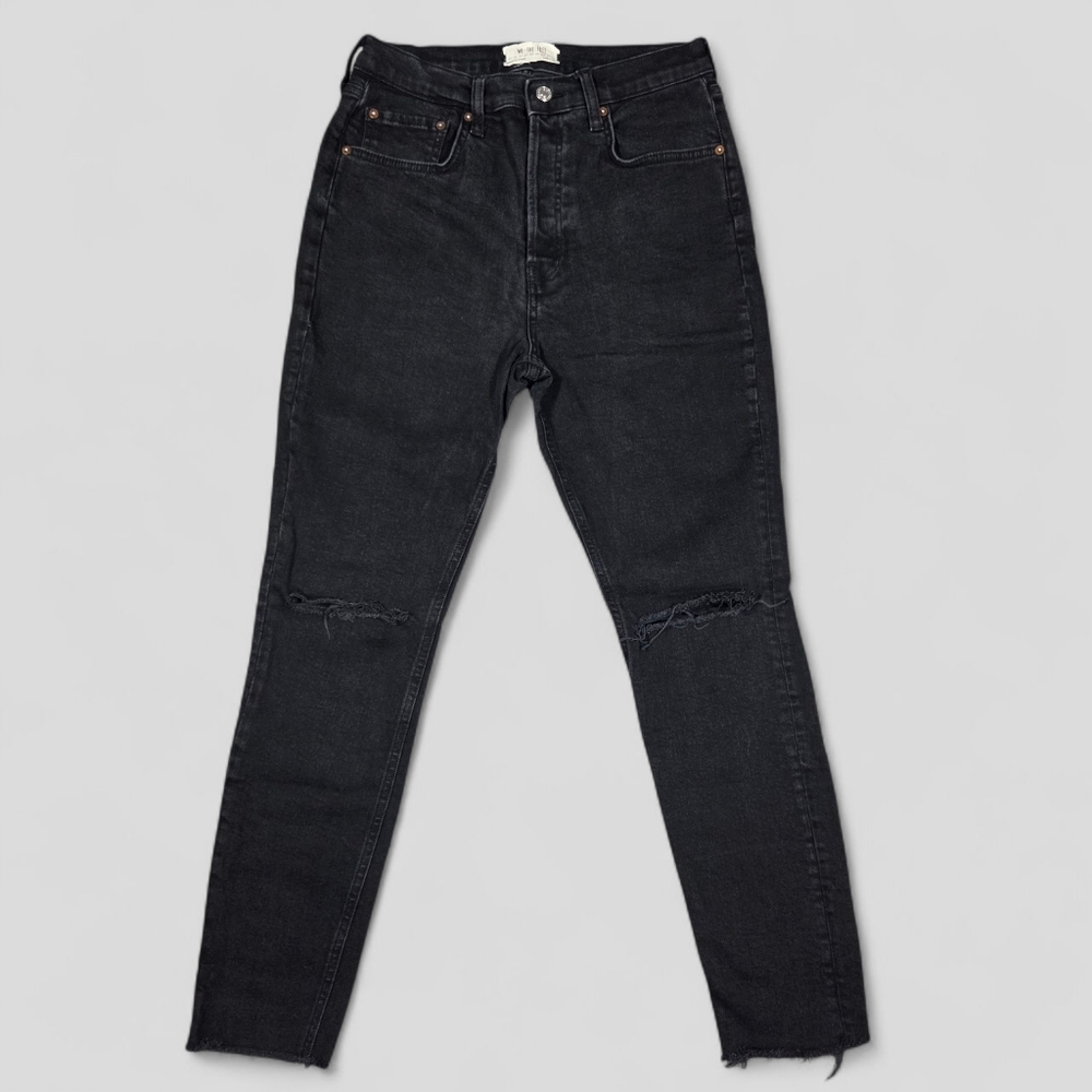 We The Free Jeans Stella High Rise Black Distressed Size 30